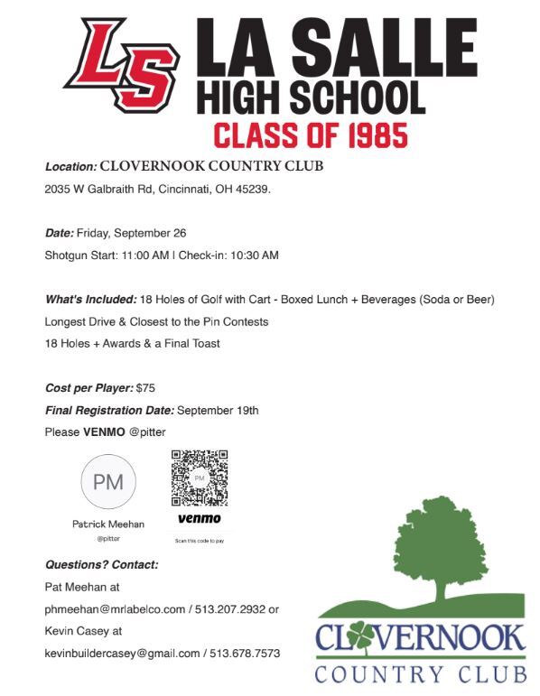 '85 Reunion Golf Flyer